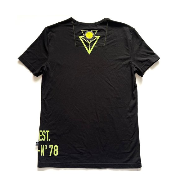 Philipp Plein Homme Limited Edition Black/Lime Green Skull Tee Sz M - Picture 9 of 11